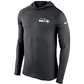 Men's Seattle Seahawks Nike Charcoal Stadium Touch Hooded Performance Long Sleeve T-Shirt,baseball caps,new era cap wholesale,wholesale hats